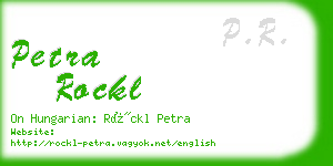 petra rockl business card